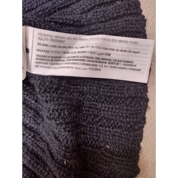 Abercrombie Fitch Chunky Cardigan Womens One Size Black White Aztec Open Sweater - Picture 4 of 4